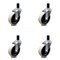 Service Caster 4 Inch Thermoplastic Rubber Wheel 1-3/8 Inch Expanding Stem Caster SCC, 4PK SCC-EX05S410-TPRS-138-4 - alternate 1